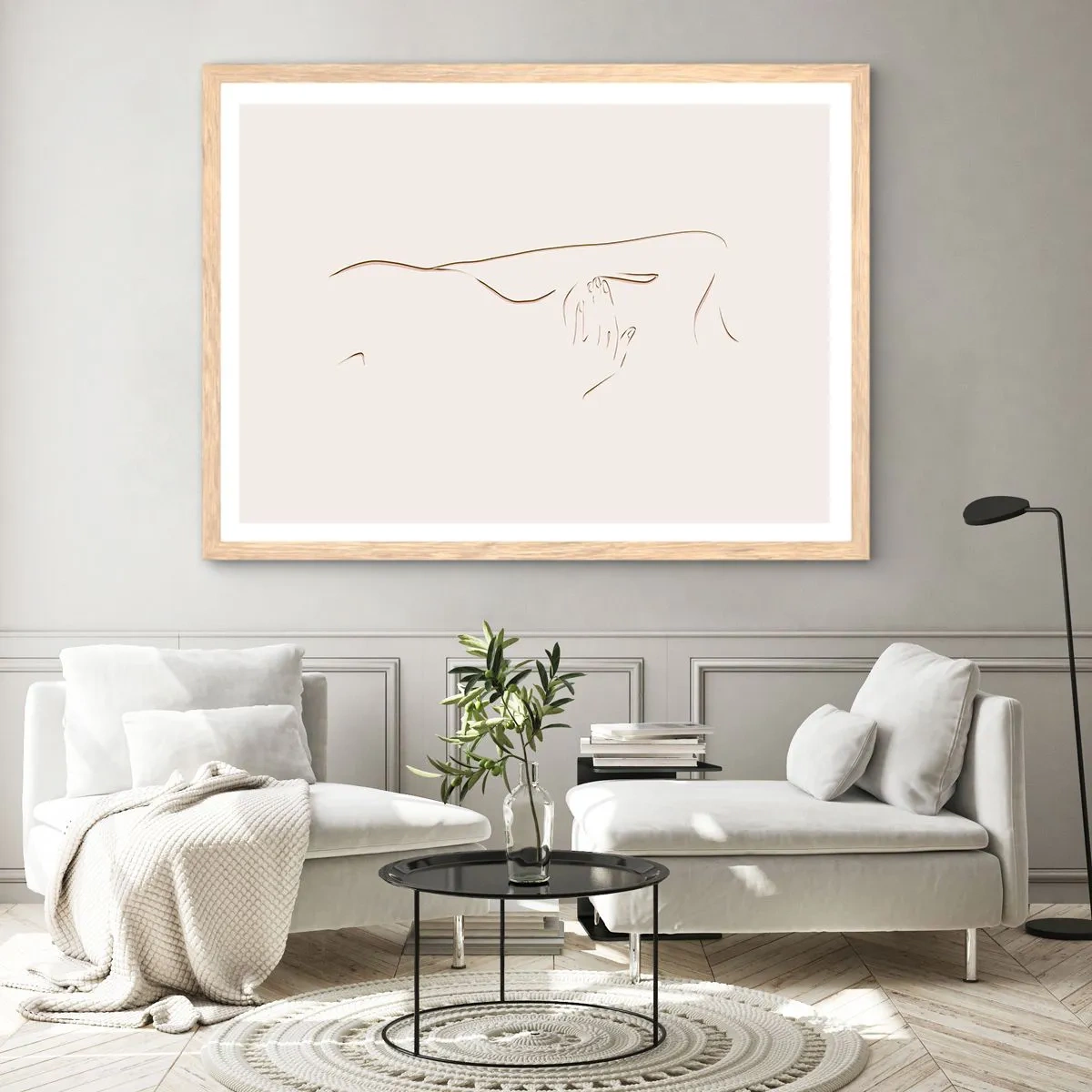 Poster in einem Rahmen aus heller Eiche - Die Form des Verlangens - 70x50 cm