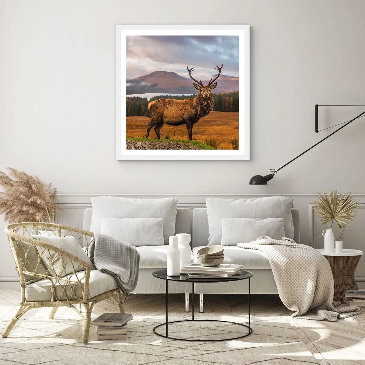 Poster in einem weißen Rahmen - Die Majestät der Natur - 50x50 cm