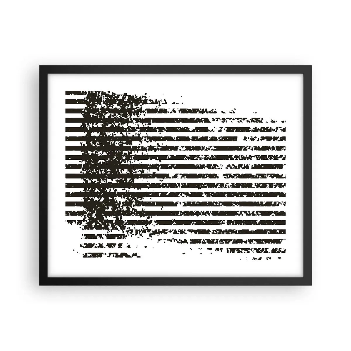 Poster in einem schwarzem Rahmen - Rhythmus und Rauschen - 50x40 cm