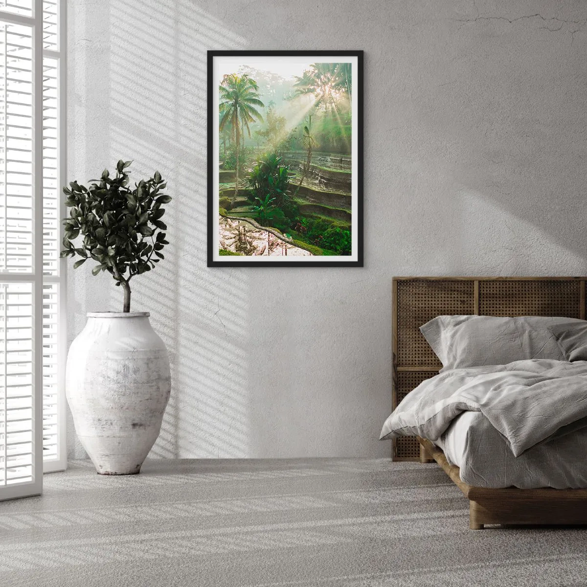 Poster in einem schwarzem Rahmen - In der Sonne aufwachsen - 40x50 cm
