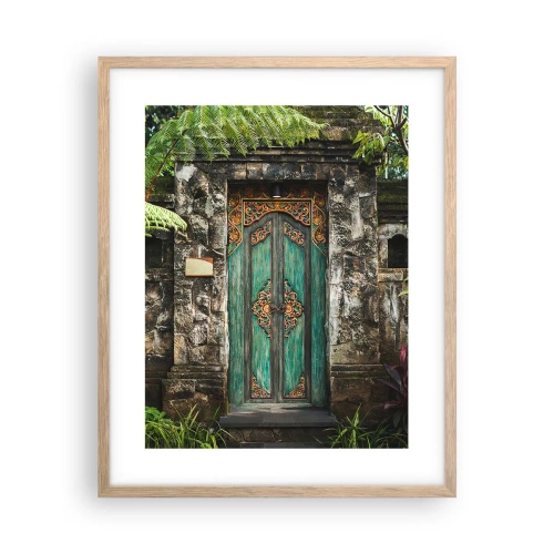 Poster in einem Rahmen aus heller Eiche - Eine Tür zu einer exotischen Welt - 40x50 cm