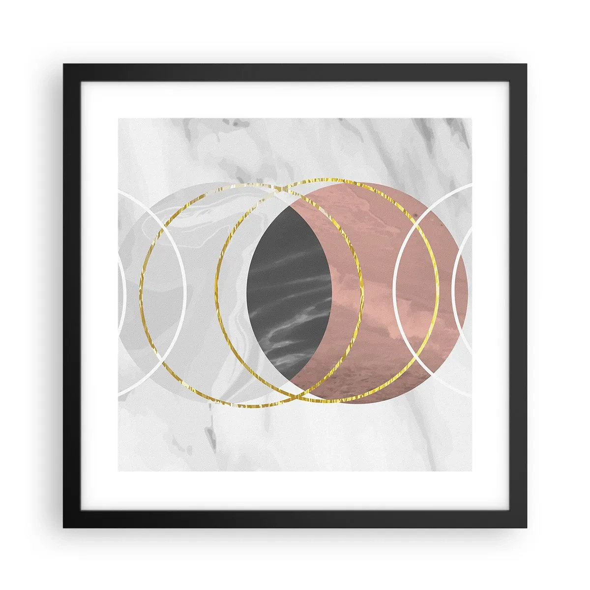 Poster in einem schwarzem Rahmen - Musik der Sphären - 40x40 cm