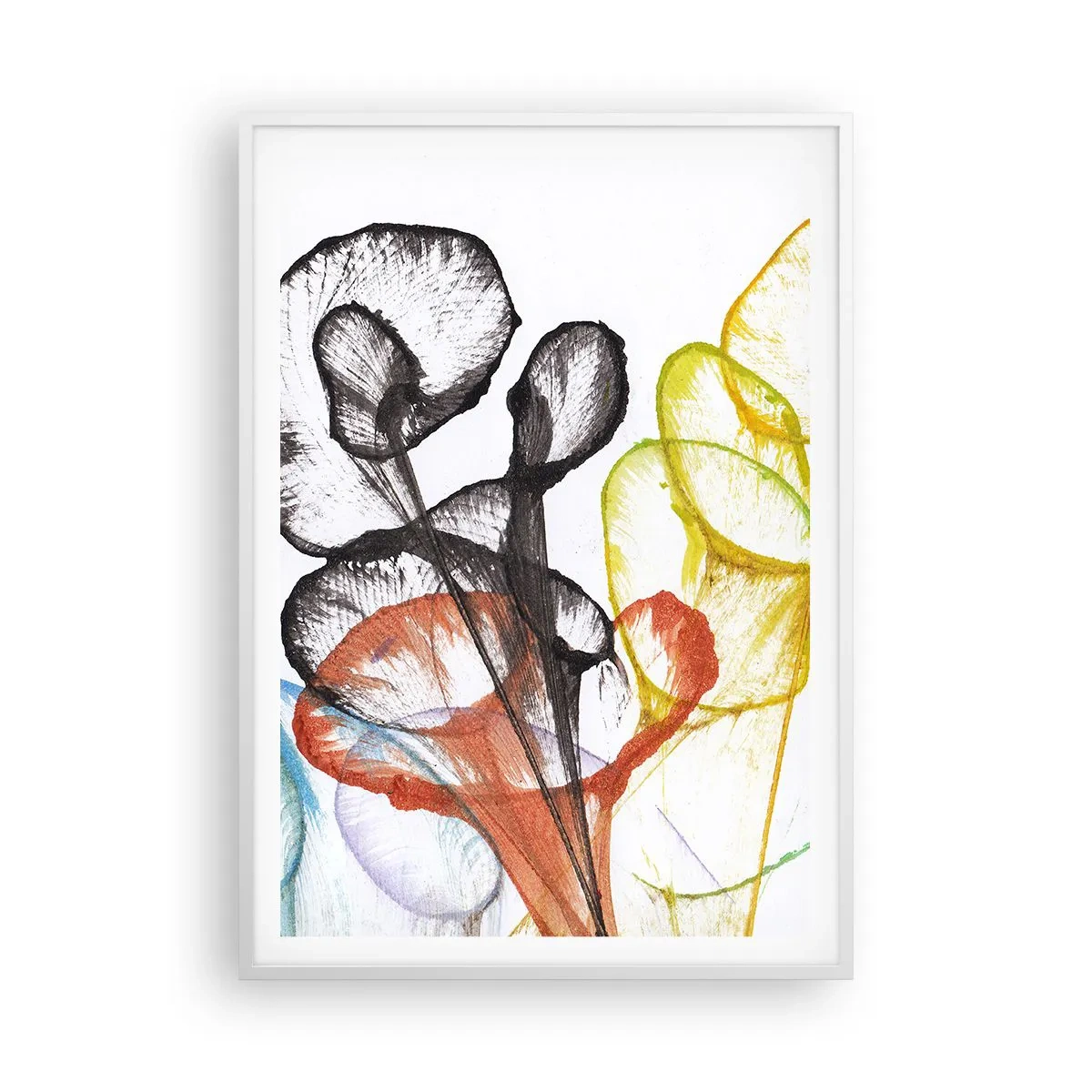 Poster in einem weißen Rahmen - Blumen mit Seele - 70x100 cm