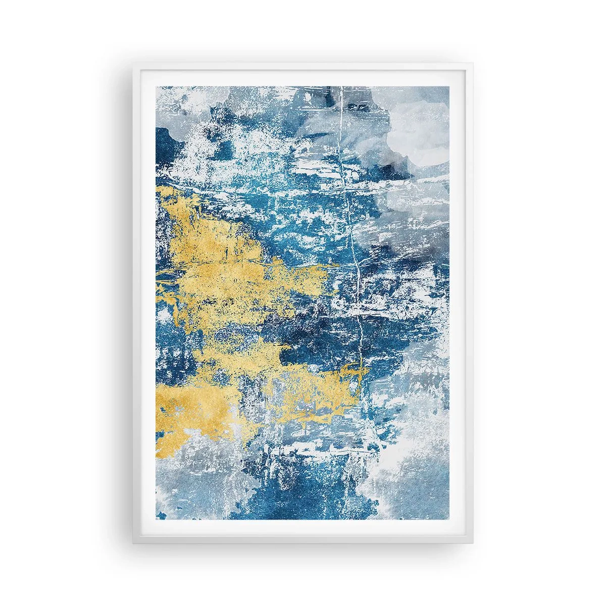 Poster in einem weißen Rahmen - Abstraktion voller Wetter - 70x100 cm