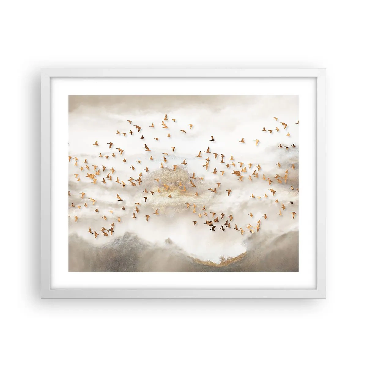 Poster in einem weißen Rahmen - Es ist schon die Zeit… - 50x40 cm