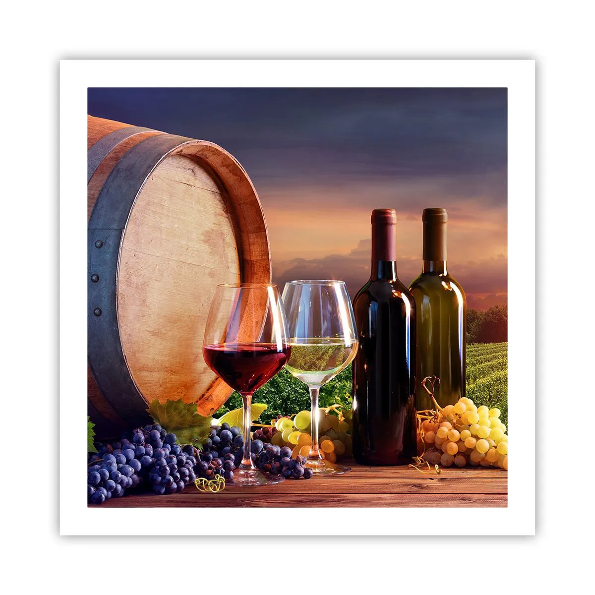 Poster - Hier schmeckt das Leben - 60x60 cm