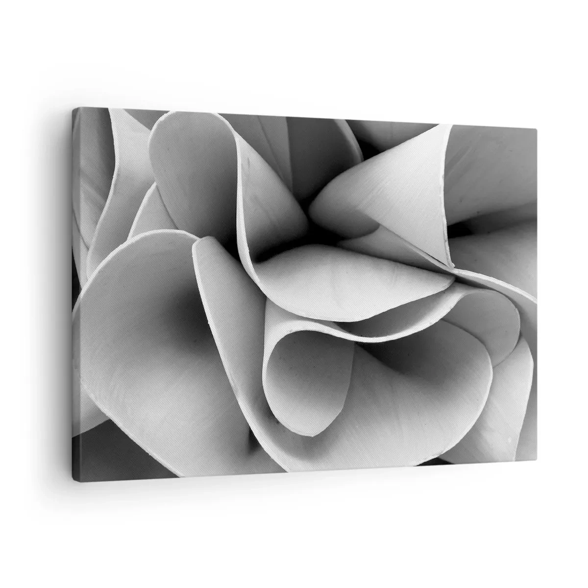 Bild auf Leinwand - Leinwandbild - Schwarz-weiße Details abstrakter Formen - 70x50cm - Es passiert im Weltraum - Moderne Wanddekoration für Wohnzimmer und Schlafzimmer ARTTOR