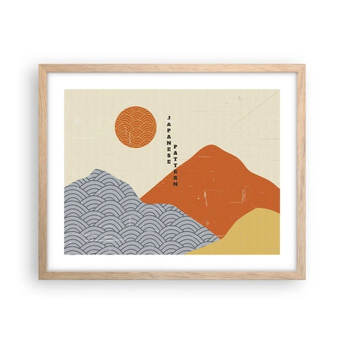 Poster in einem Rahmen aus heller Eiche - Im japanischen Geist - 50x40 cm