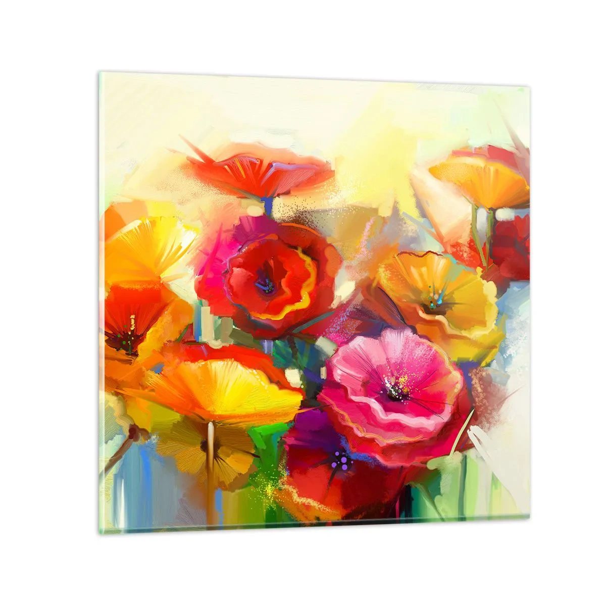 Glasbild - Bild auf glas - Nicht nur rot - 30x30 cm