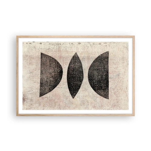 Poster in einem Rahmen aus heller Eiche - Ethnische Abstraktion - 91x61 cm