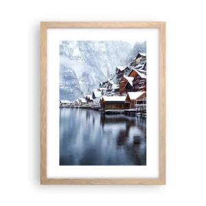 Poster in einem Rahmen aus heller Eiche - In winterlicher Dekoration - 30x40 cm