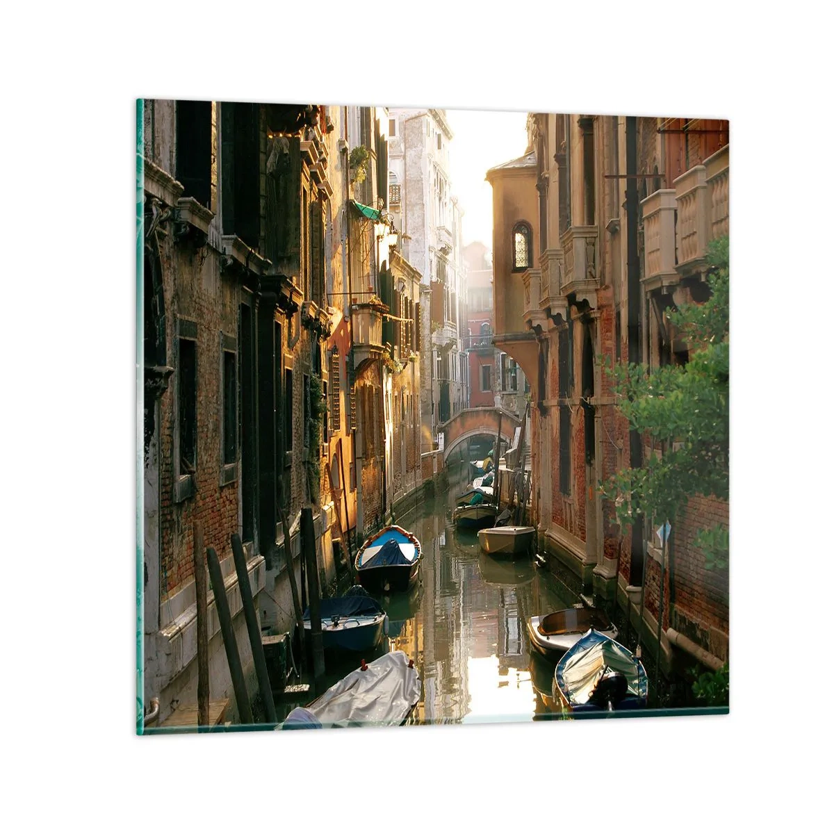 Glasbild - Bild auf glas - In einer venezianischen Gasse - 70x70 cm