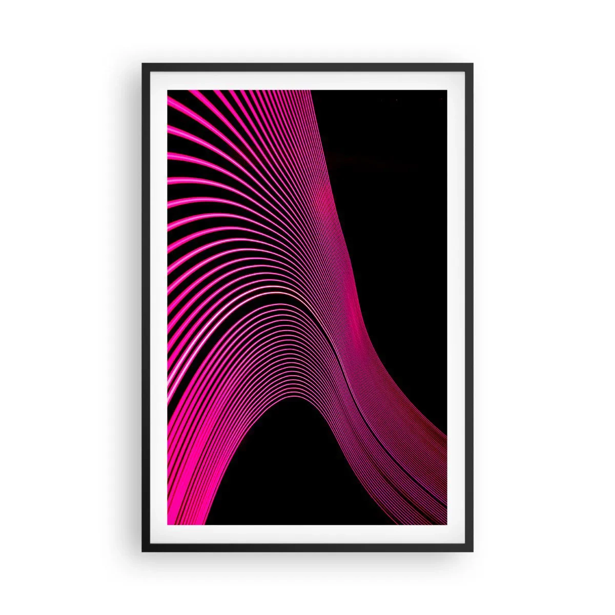 Poster in einem schwarzem Rahmen - Allee des Lichts - 61x91 cm