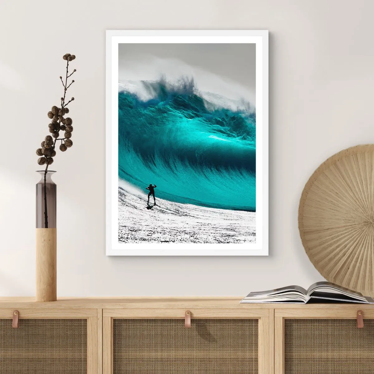 Poster in einem weißen Rahmen - Herausforderung angenommen - 70x100 cm