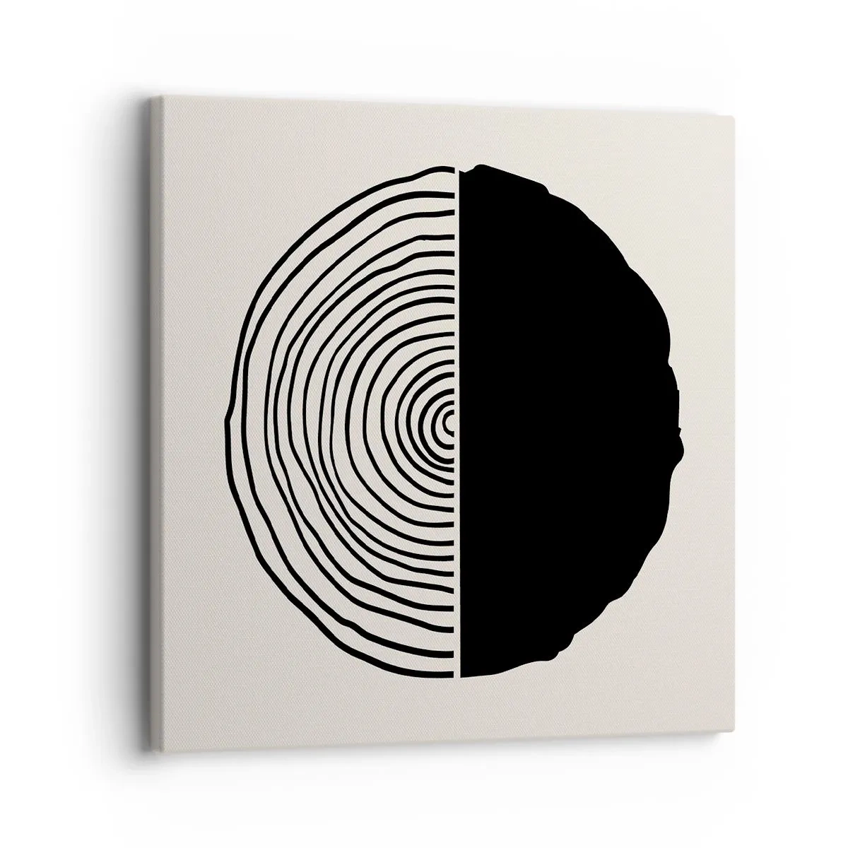 Bild auf Leinwand - Leinwandbild - Halb und halb - 30x30 cm