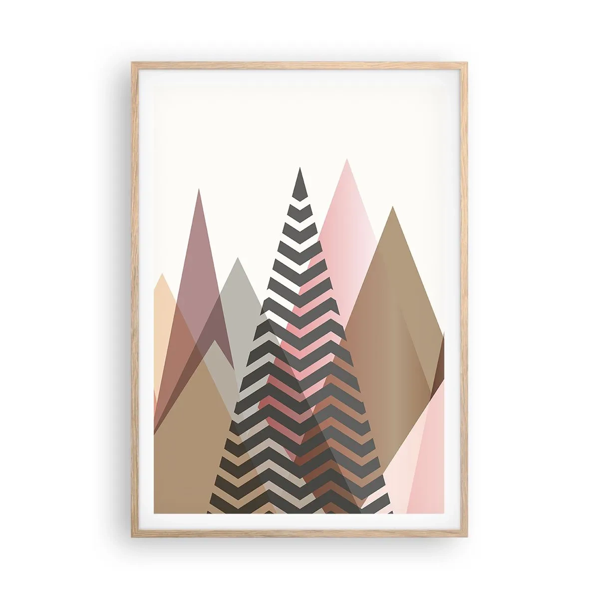 Poster in einem Rahmen aus heller Eiche - Pyramidale Aussicht - 70x100 cm