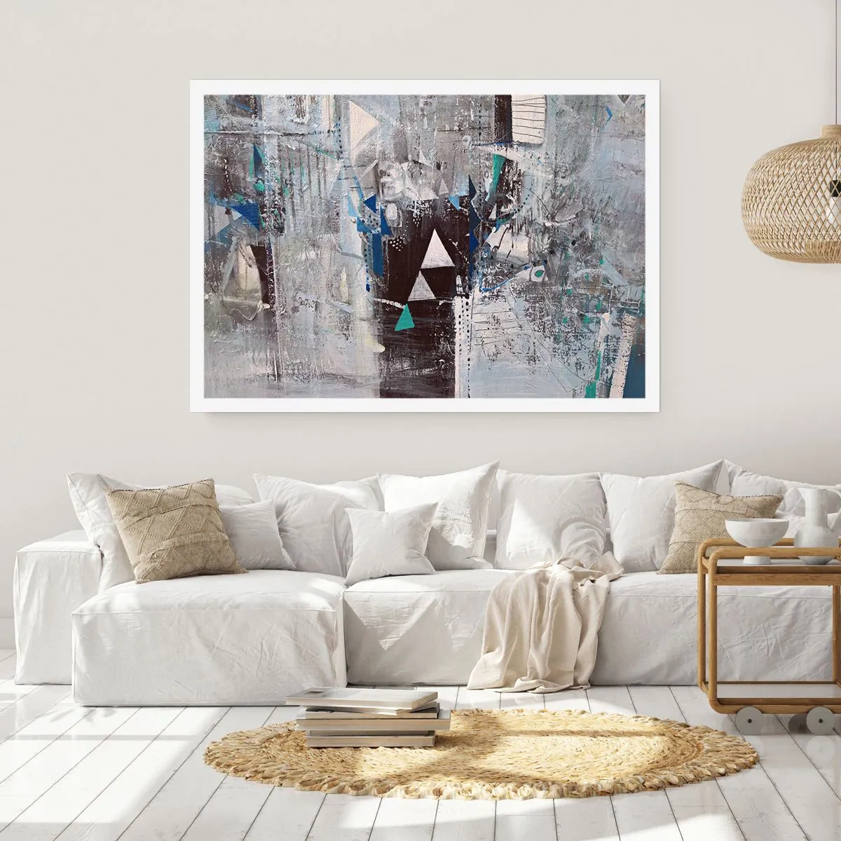 Poster - Überschreibende Reihenfolge der Dreiecke - 50x40 cm