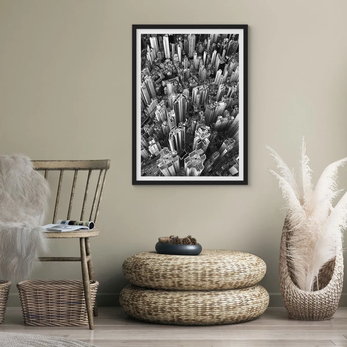 Poster in einem schwarzem Rahmen - Immer höher und höher - 30x40 cm