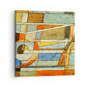 Bild auf Leinwand - Leinwandbild - Kubismus auf der Baustelle - 70x70 cm