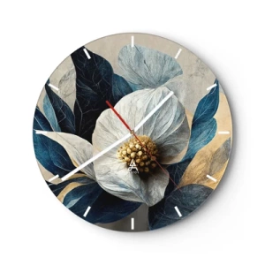 Wanduhr - Glasuhr - Er hat ein Herz aus Gold - 40x40 cm