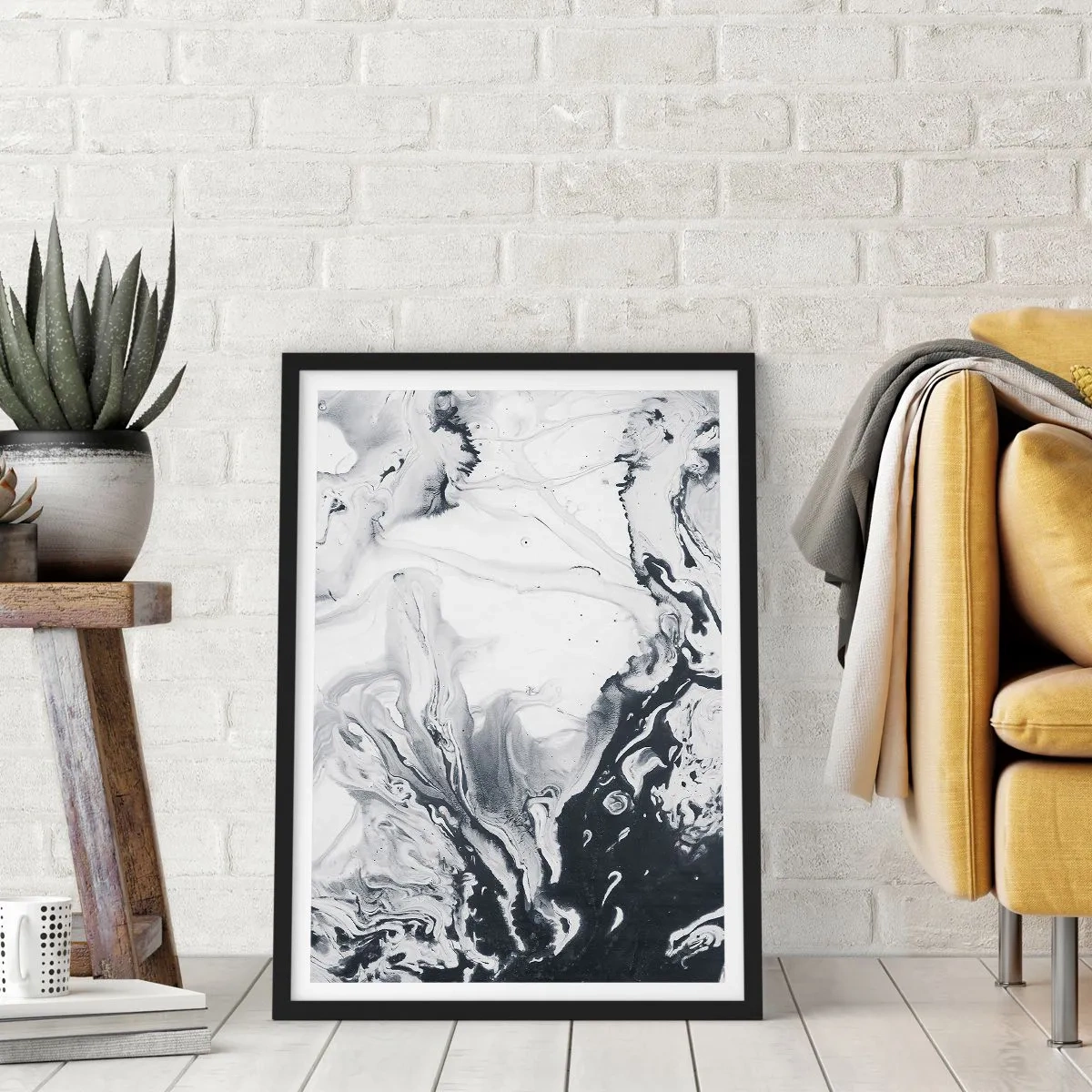 Poster in einem schwarzem Rahmen - Das Innere der Erde - 61x91 cm