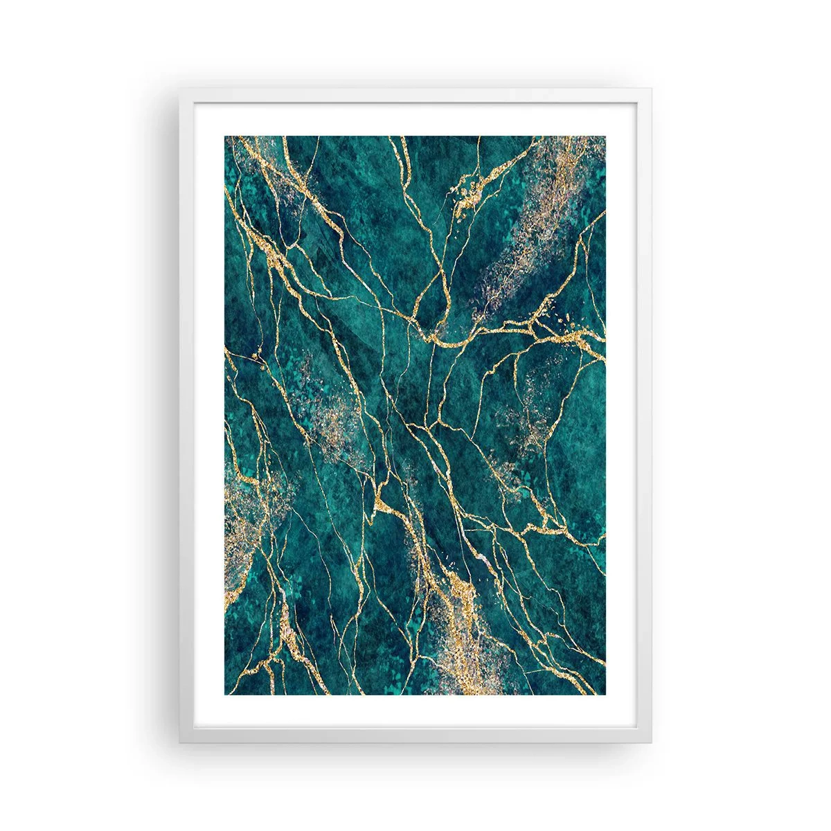 Poster in einem weißen Rahmen - Goldmine - 50x70 cm