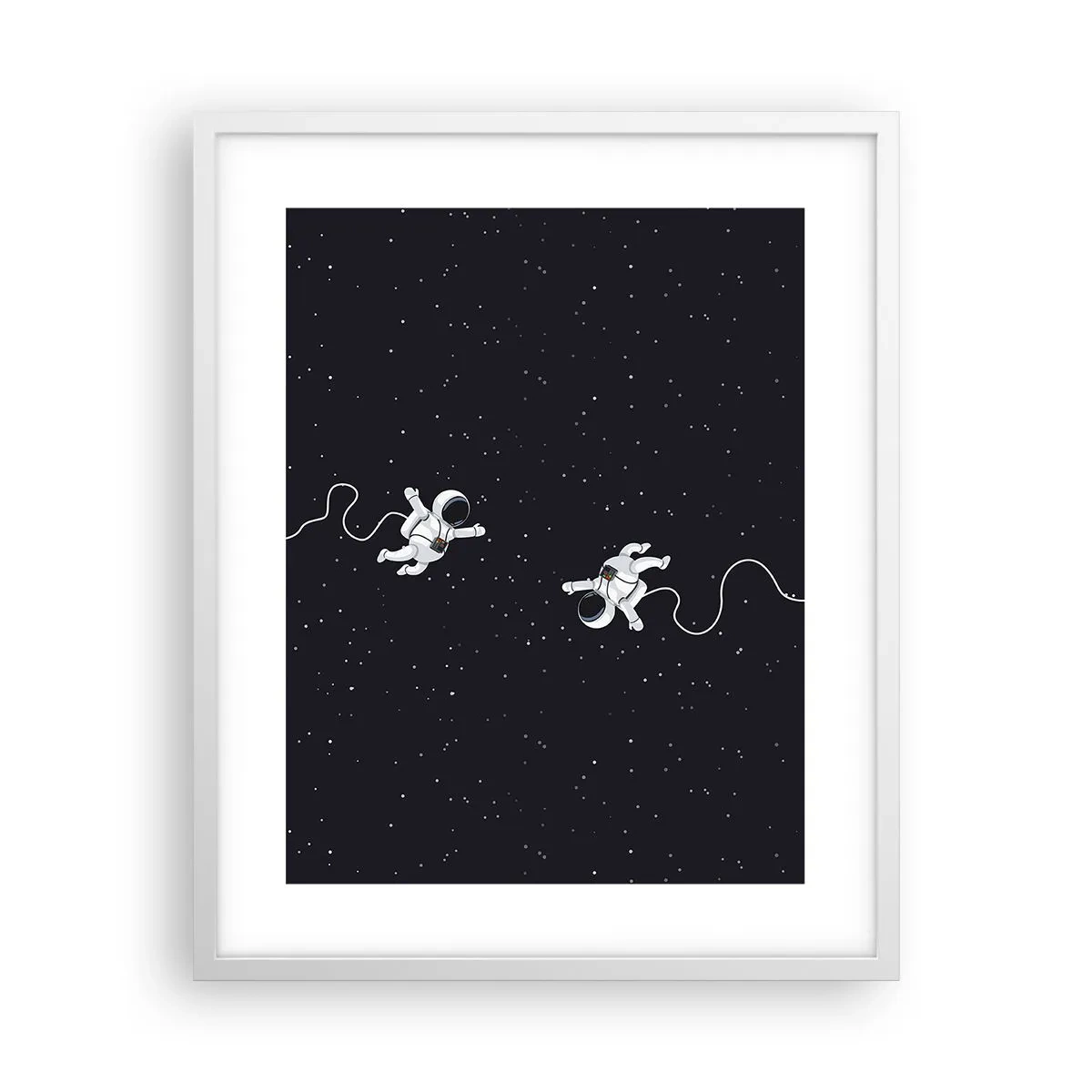 Poster in einem weißen Rahmen - Kosmischer Tanz - 40x50 cm