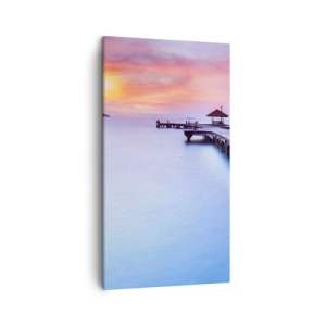 Bild auf Leinwand - Leinwandbild - Ein Meer der Ruhe bis zum Horizont - 45x80 cm