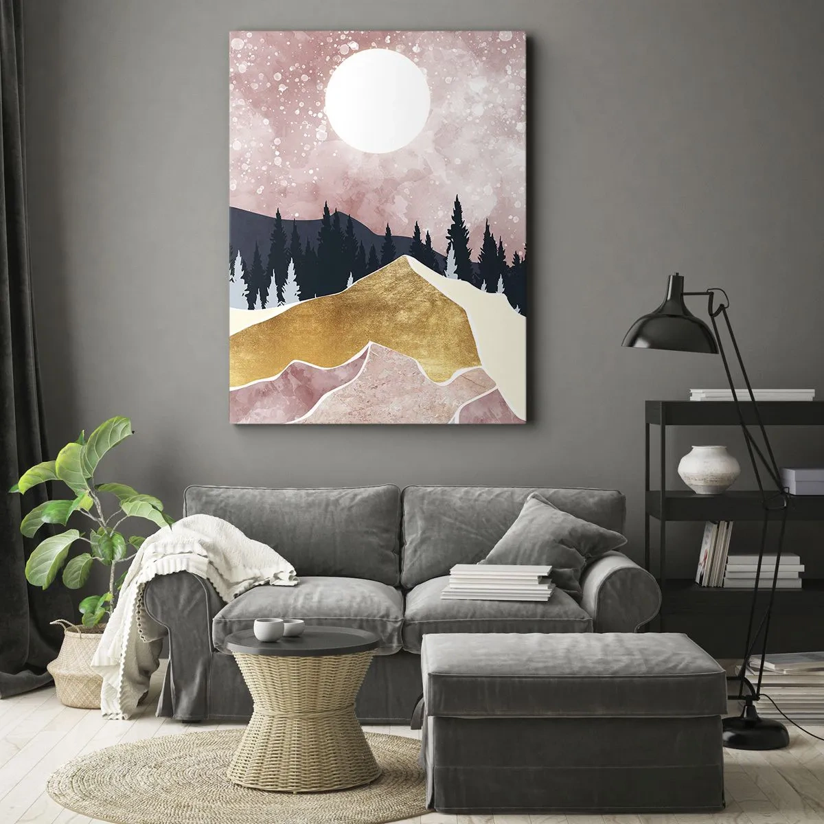 Bild auf Leinwand - Leinwandbild - Nachtwache - 55x100 cm