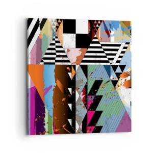 Bild auf Leinwand - Leinwandbild - Geometrisch und organisch - 70x70 cm