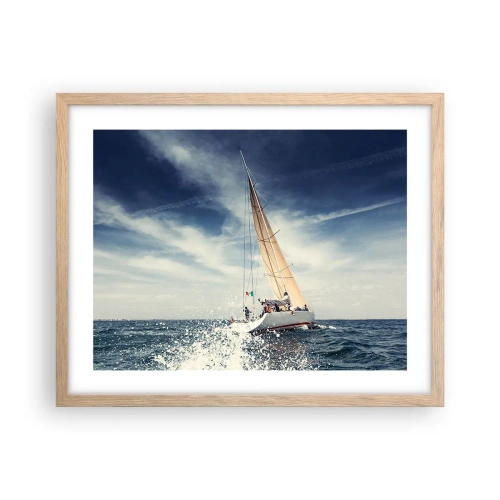 Poster in einem Rahmen aus heller Eiche - Sie werden uns nicht einholen! - 50x40 cm