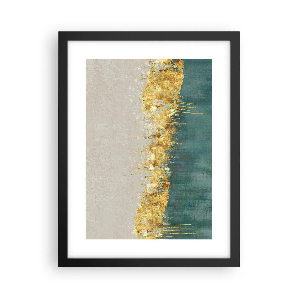 Poster in einem schwarzem Rahmen - Goldener Rand - 30x40 cm