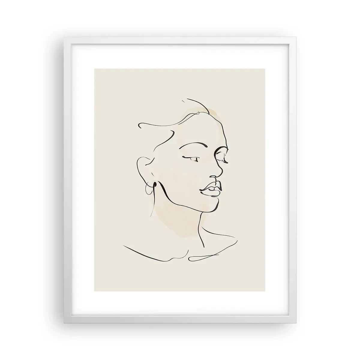 Poster in einem weißen Rahmen - Eine bestimmte Linie - 40x50 cm