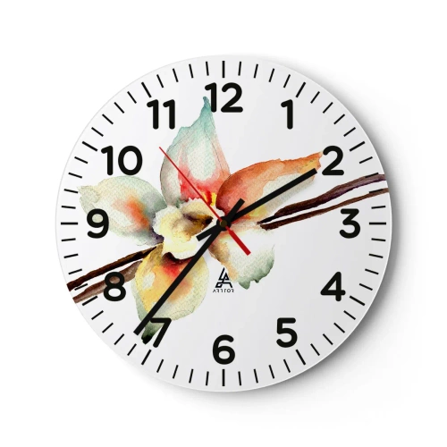 Wanduhr - Glasuhr - Süße mit Farbe verschüttet - 30x30 cm