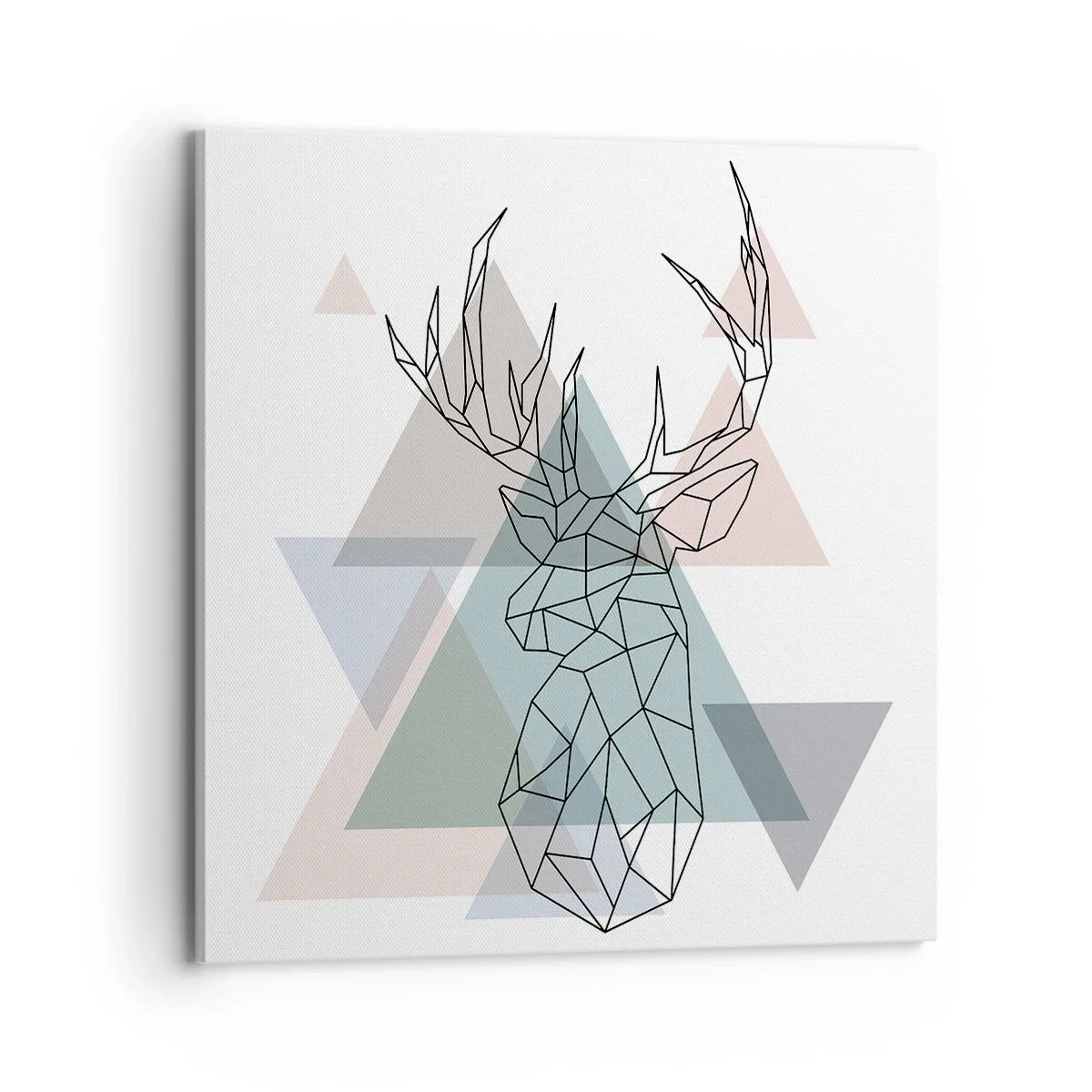 Bild auf Leinwand - Leinwandbild - In einem geometrischen Wald - 70x70 cm