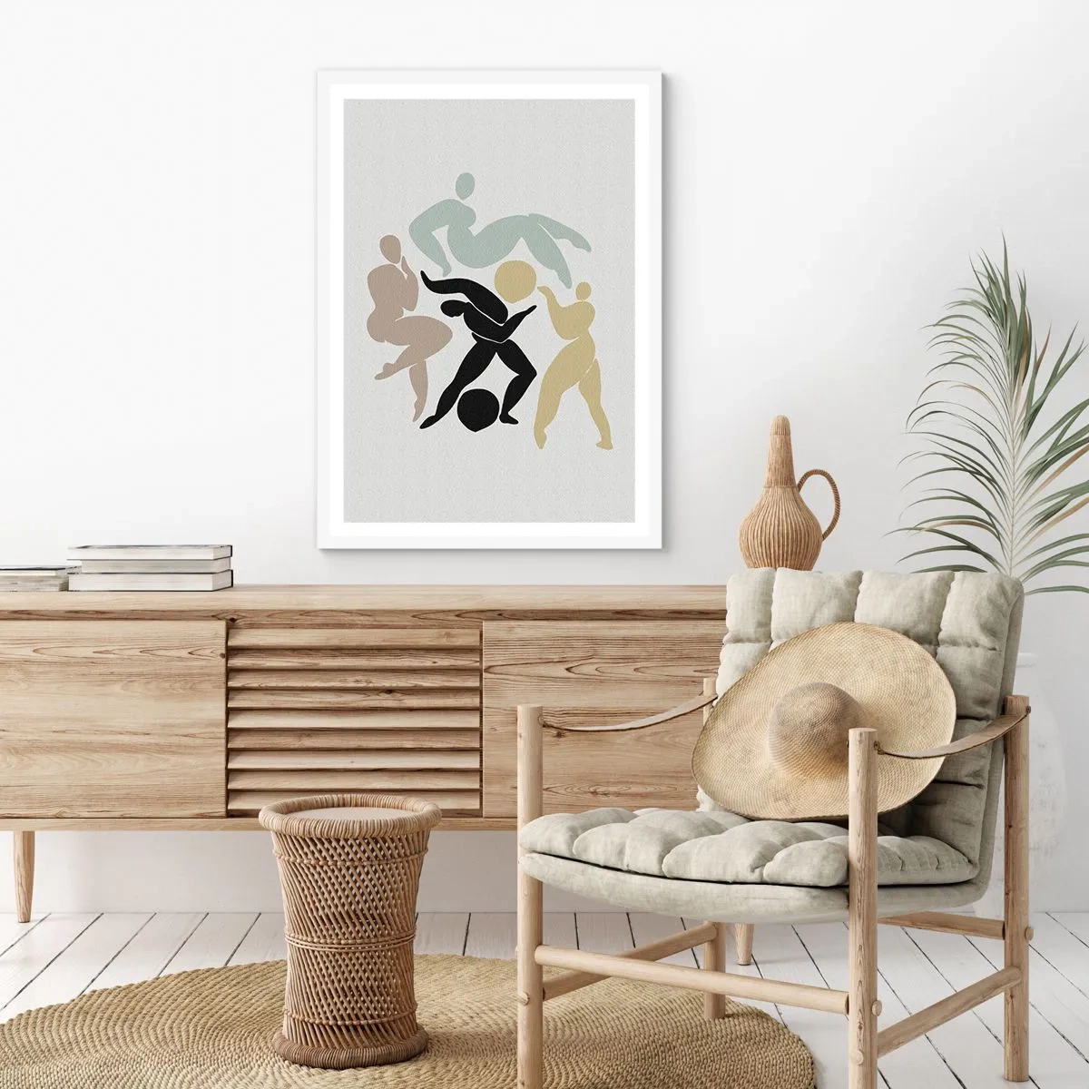 Poster in einem weißen Rahmen - Bewegung für Gesundheit und Schönheit - 40x50 cm