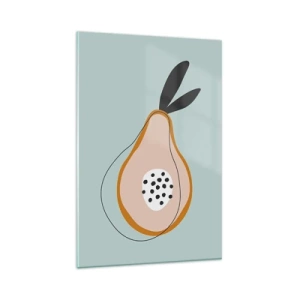 Glasbild - Bild auf glas - Abstrakte Birne auf hellem Hintergrund - 80x120cm - Durchdringe die Natur der Dinge - Moderne Wanddekoration für Wohnzimmer und Schlafzimmer ARTTOR