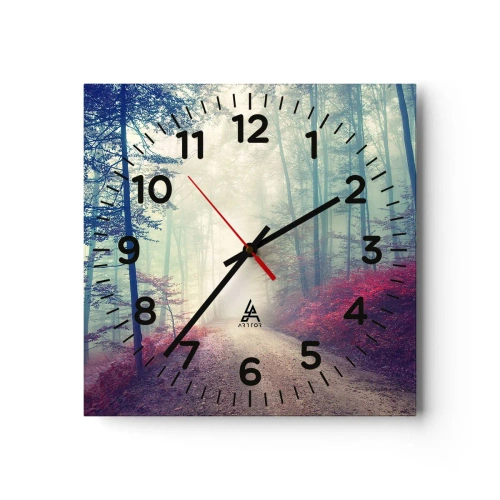 Wanduhr - Glasuhr - Wie gut ist es, im Morgengrauen aufzustehen - 40x40 cm