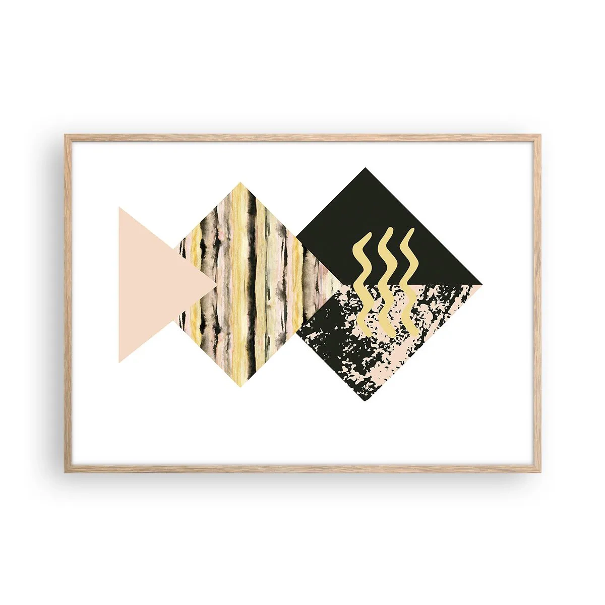 Poster in einem Rahmen aus heller Eiche - Es ist nicht so einfach - 100x70 cm