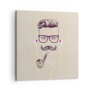 Bild auf Leinwand - Leinwandbild - Ein echter Mann? - 60x60 cm