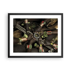 Poster in einem schwarzem Rahmen - Wir sind zusammen - 50x40 cm