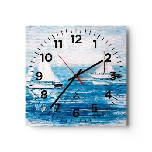 Wanduhr - Glasuhr - Mit Freund an der Seite - 30x30 cm