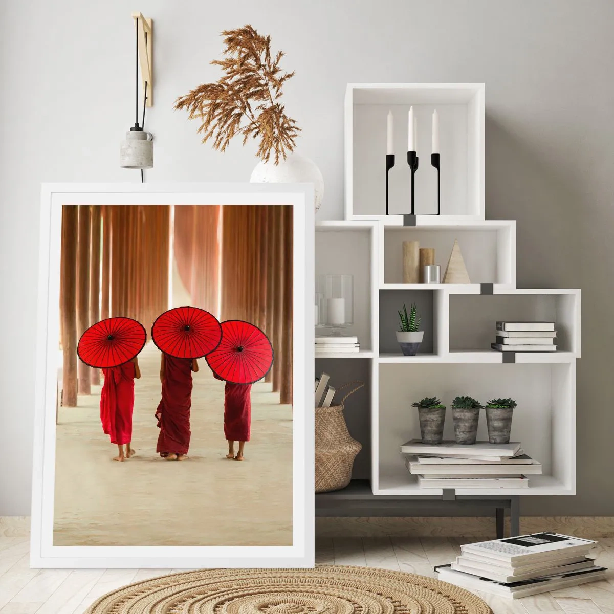 Poster in einem weißen Rahmen - Auf dem Weg ins Reine Land - 30x40 cm