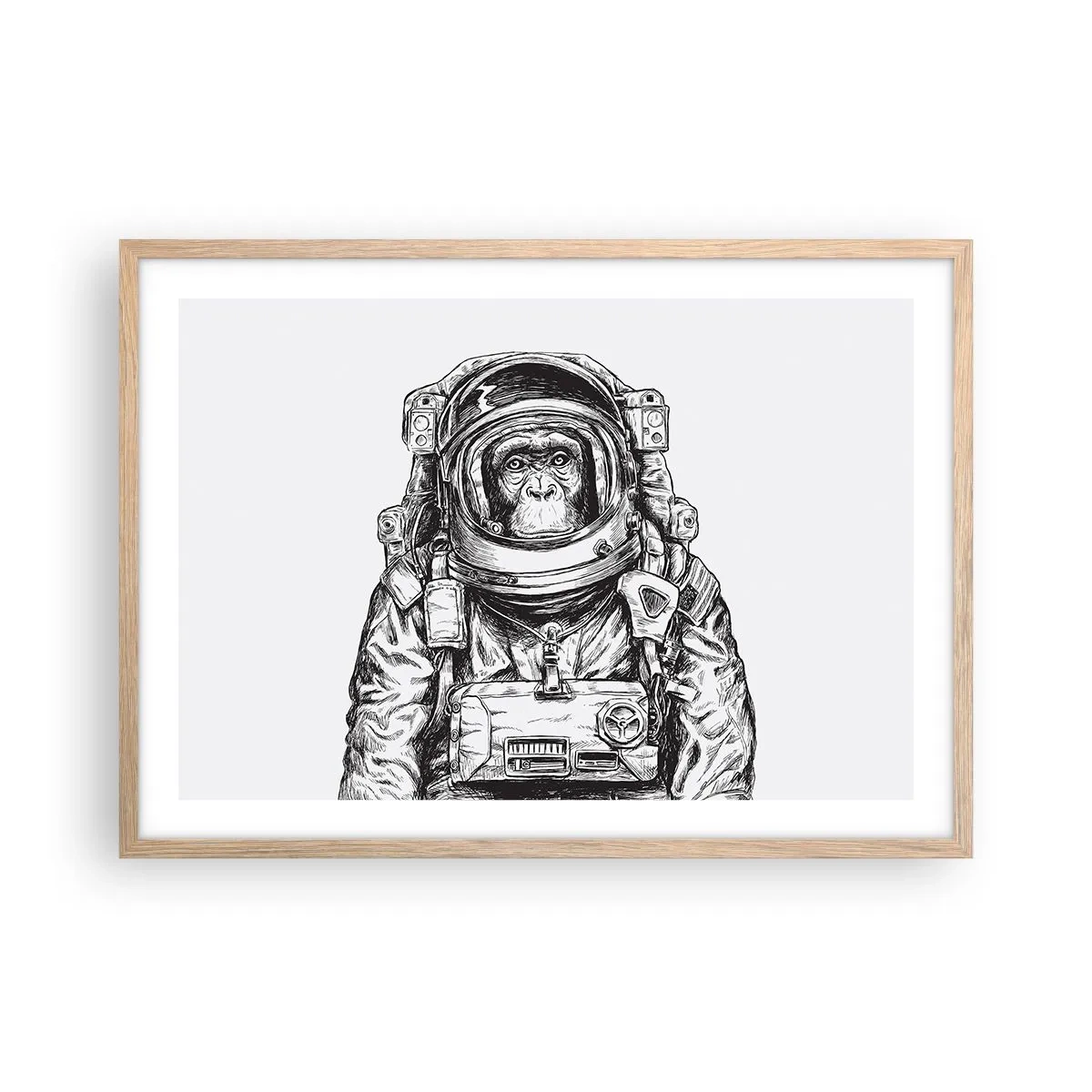 Poster in einem Rahmen aus heller Eiche - Alternative Evolution - 70x50 cm