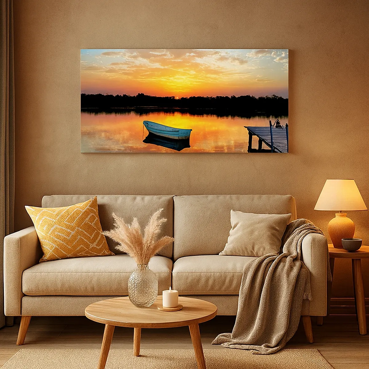 Bild auf Leinwand - Leinwandbild - Schauen, hören, meditieren - 30x30 cm