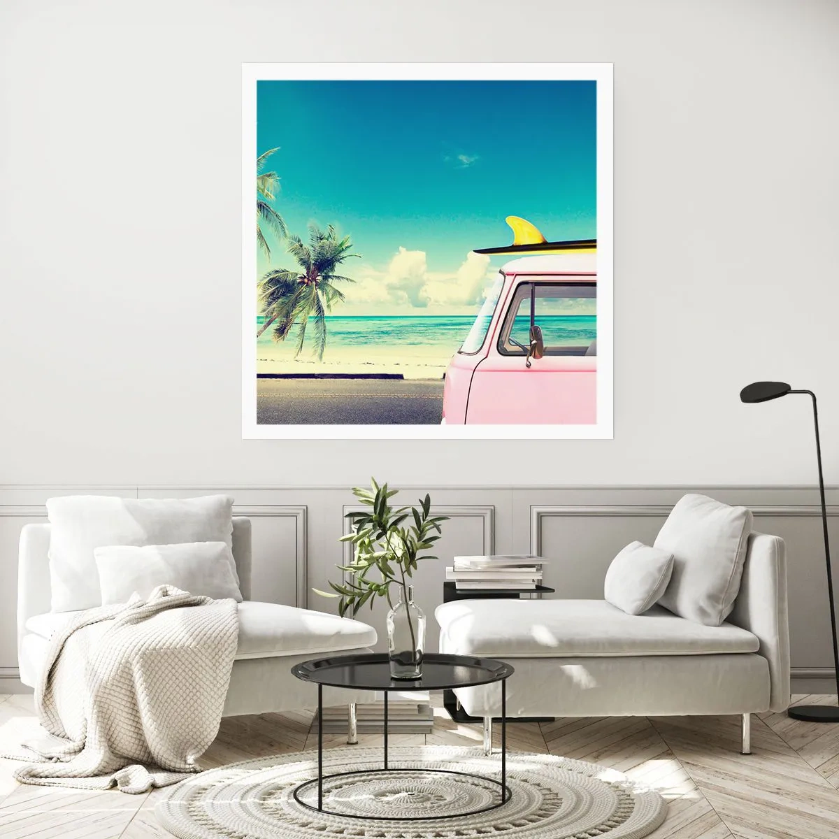 Poster - Zeit um in die Ferien zu starten - 40x40 cm