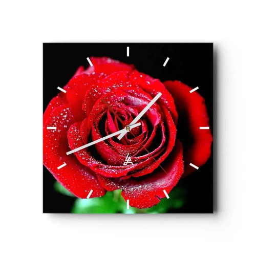 Wanduhr - Glasuhr - Das ist Liebe - 40x40 cm