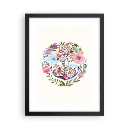 Poster in einem schwarzem Rahmen - Guter Traum eines Seemanns - 30x40 cm