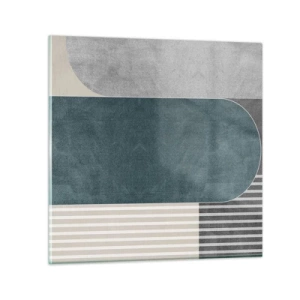 Glasbild - Bild auf glas - Komposition auf der Ebene - 30x30 cm