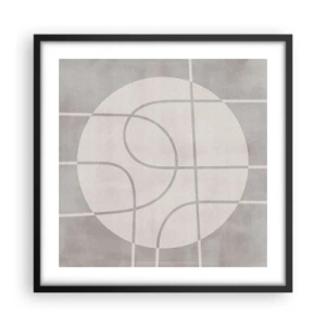 Poster in einem schwarzem Rahmen - Kreisförmig und geradeaus - 50x50 cm